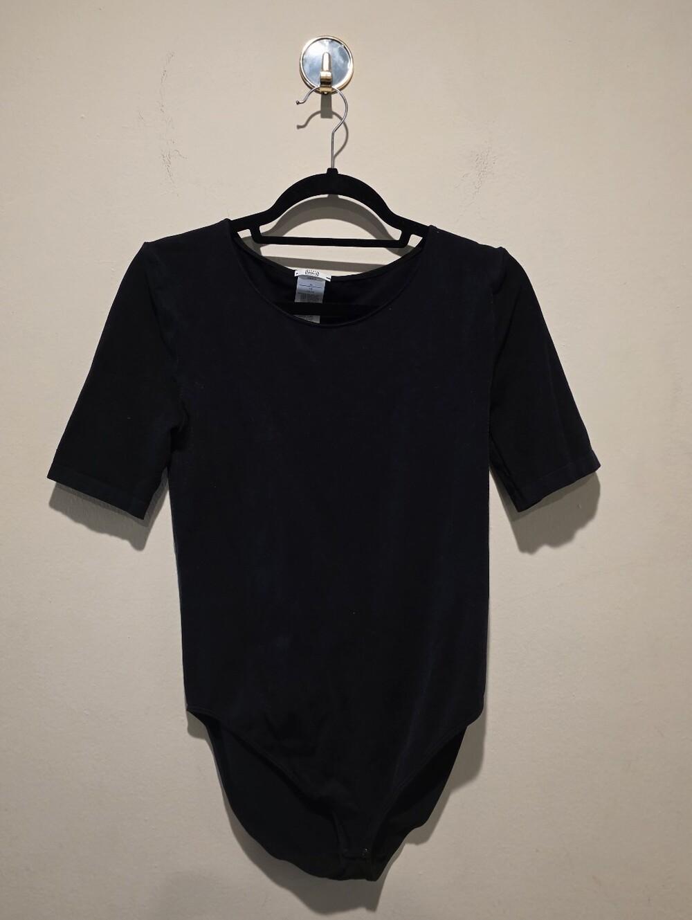 Wolford Black Short-Sleeve Crewneck Bodysuit
